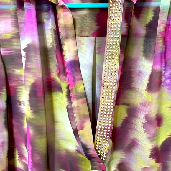 J Lo (Jennifer Lopez) gorgeous watercolor top - SZ S. C-HC - Picture 2 of 8